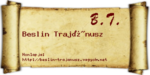 Beslin Trajánusz névjegykártya